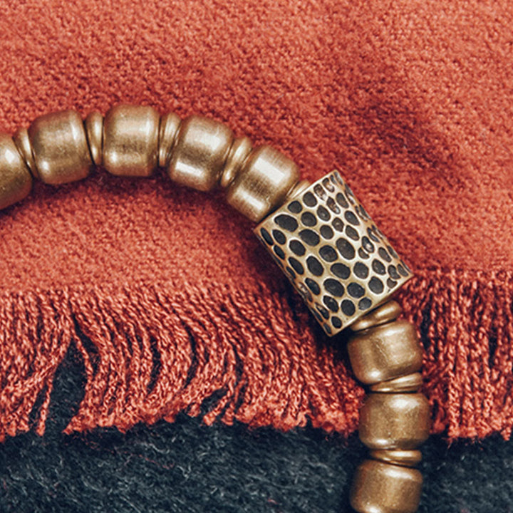 BWOOOH Tibetan Red Agate Green Agate Copper Confidence Fortune Bracelet