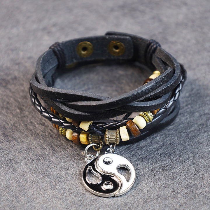 BWOOOH Yin Yang Pendant Couple Balance Bracelet
