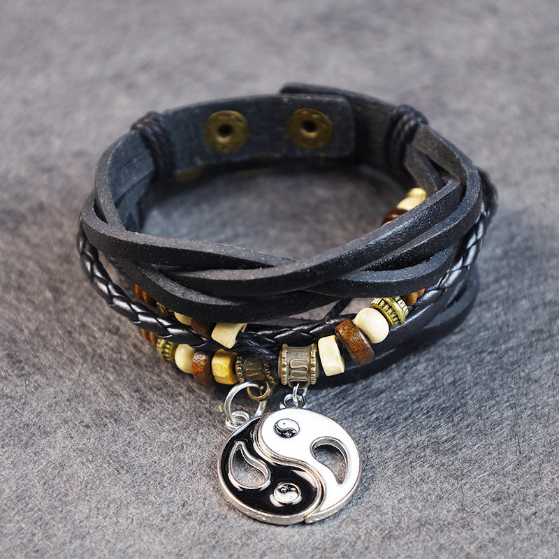 BWOOOH Yin Yang Pendant Couple Balance Bracelet