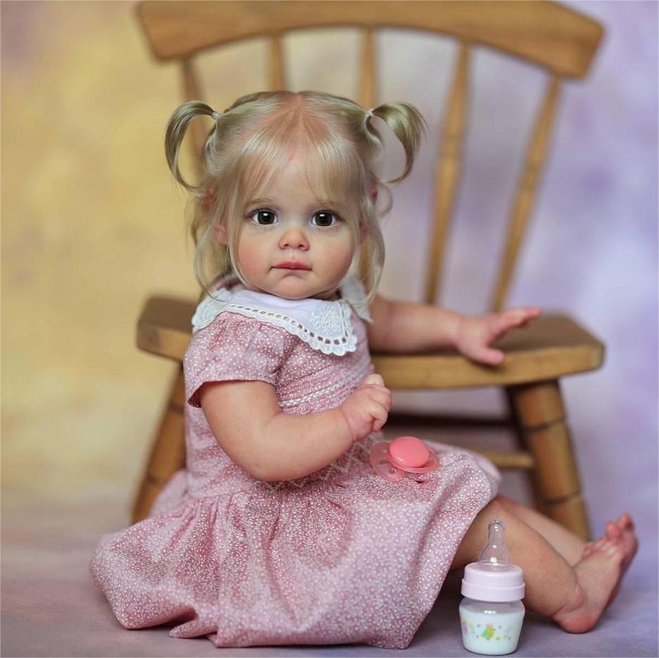 [Dolls with "Heartbeat" and Sound] 12'' & 15'' Awake Maggi Aislinn Realistic Full Body Silicone Reborn Baby Girl With Granny Grey Hair