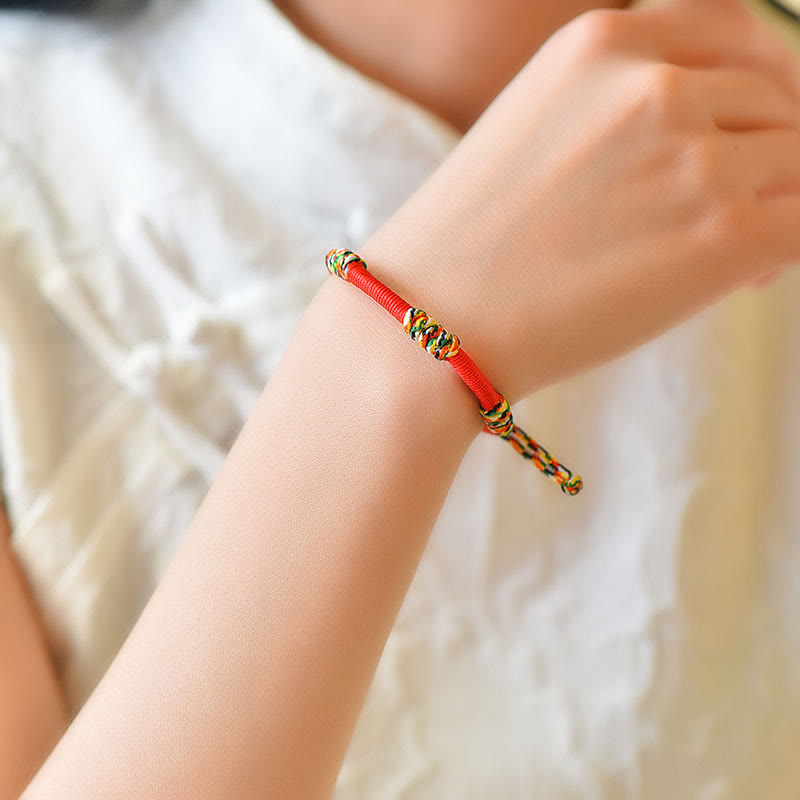 BWOOOH Tibetan Handmade Colorful King Kong Knot Lucky Protection Braid String Bracelet