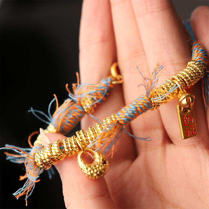 BWOOOH Handmade Tibetan Lucky Fortune Multicolored Rope Braid Bracelet