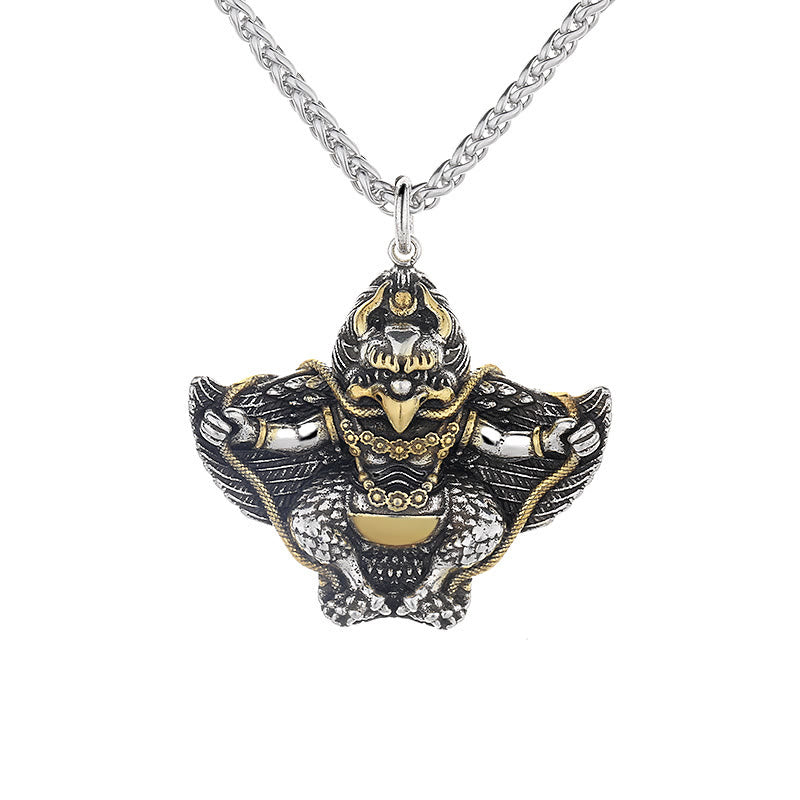 BWOOOH Tibet Garuda Bird Copper Protection Necklace Pendant