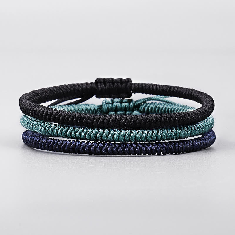 BWOOOH Tibetan 3Pcs King Kong Knot Handcrafted Amulet Strength Bracelet  -  natural stone Tibetan bracelet for spiritual hea...
