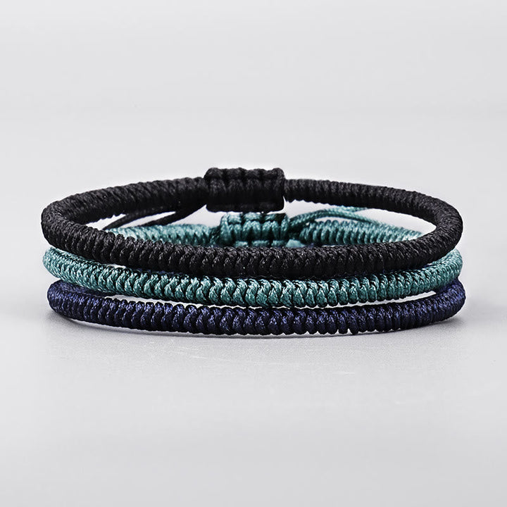 BWOOOH Tibetan 3Pcs King Kong Knot Handcrafted Amulet Strength Bracelet  -  natural stone Tibetan bracelet for spiritual hea...