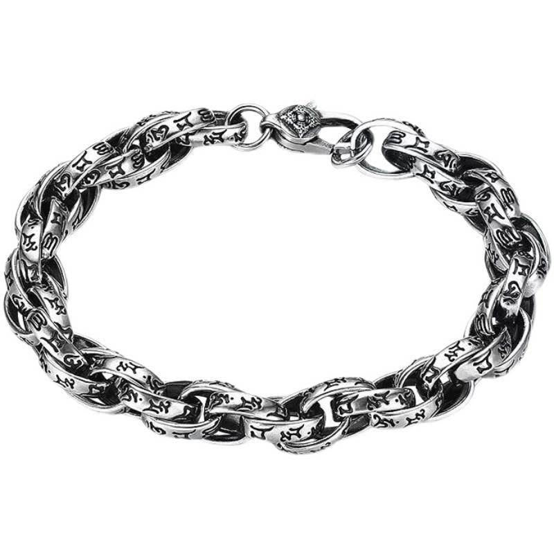 BWOOOH Tibetan Om Mani Padme Hum Carved Amulet Creativity Bracelet