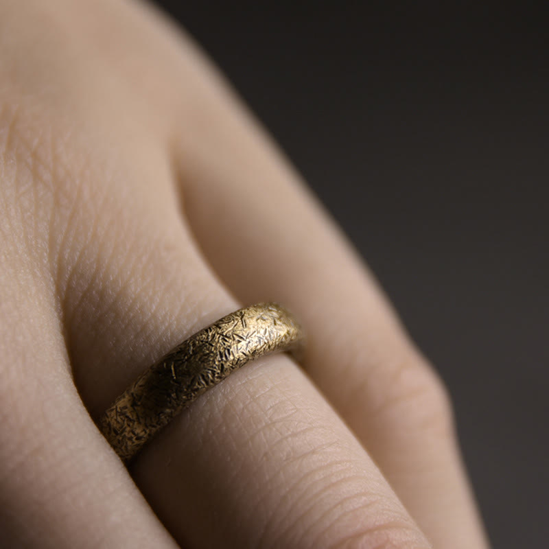 BWOOOH Tibetan Vintage Texture Design Copper Luck Couple Ring