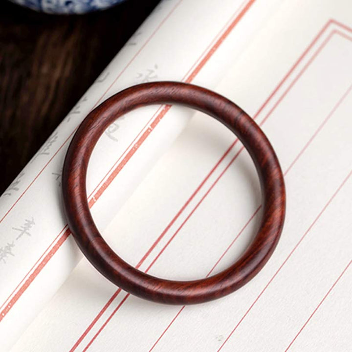 BWOOOH Tibetan Small Leaf Red Sandalwood Ebony Green Sandalwood Protection Bracelet Bangle