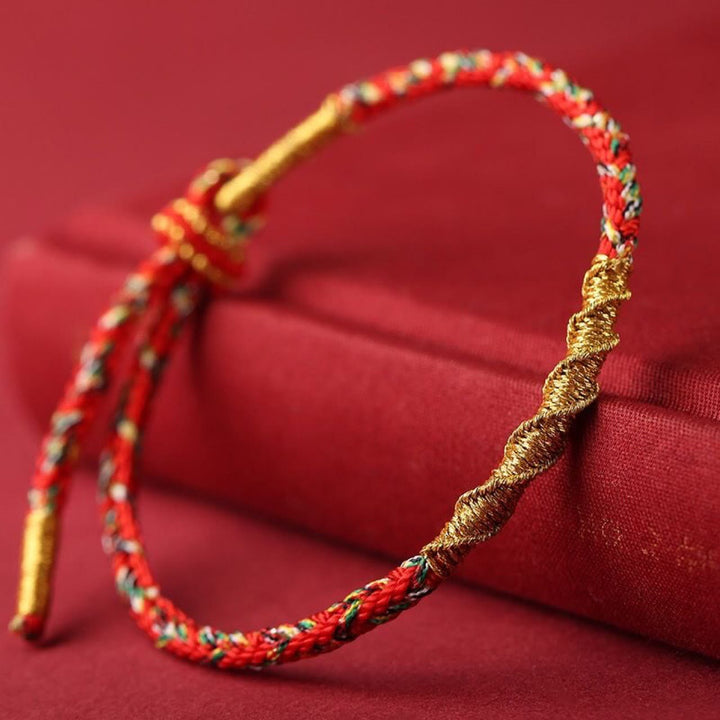 BWOOOH Handmade Chinese Zodiac Natal Buddha Protection Strength Braided String Bracelet