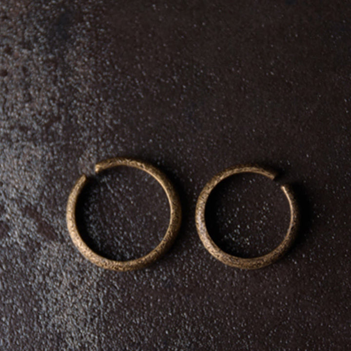 BWOOOH Tibetan Vintage Texture Design Copper Luck Couple Ring