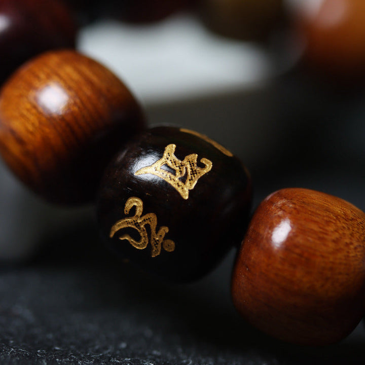 BWOOOH Tibet Various Wood Om Mani Padme Hum Purity Bracelet