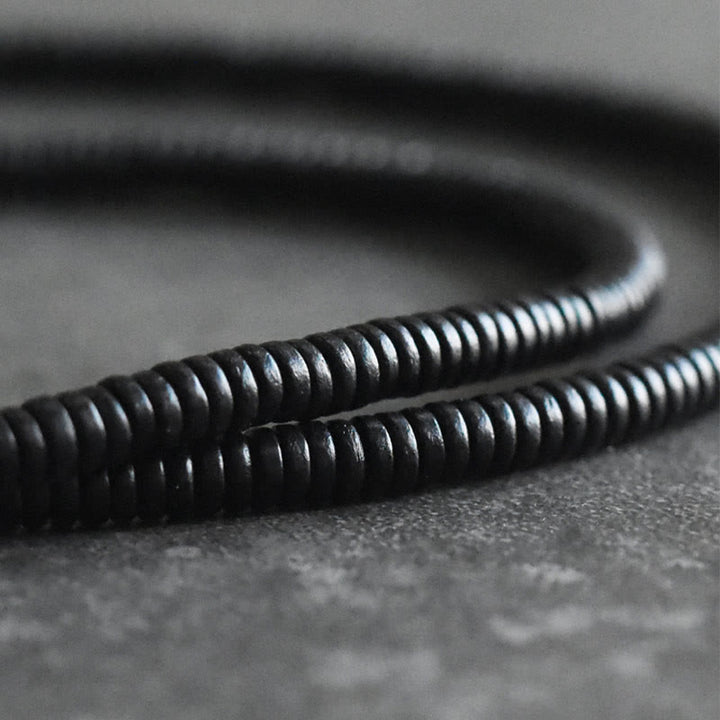 BWOOOH Ebony Wood Brass Copper Balance Multilayered Bracelet