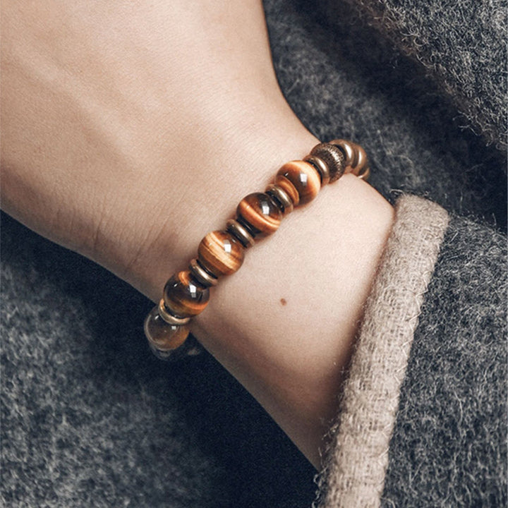 BWOOOH Tiger Eye Stone Copper Protection Bracelet