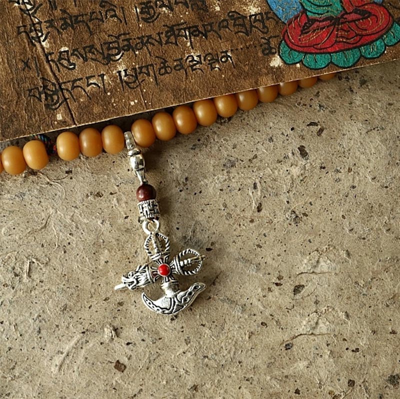 BWOOOH Tibet 108 Mala Beads Bodhi Seed Bagua Vajra Wealth Bracelet