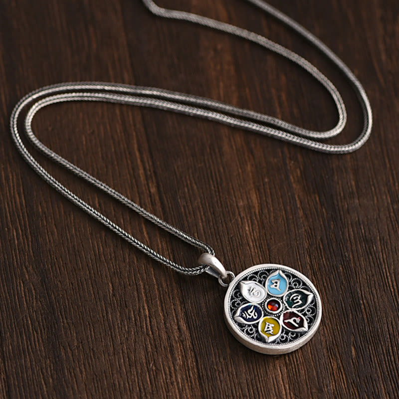 BWOOOH Tibetan Om Mani Padme Hum Purity Necklace Pendant