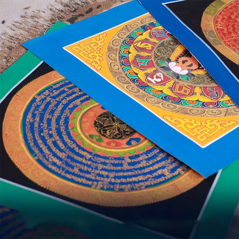 BWOOOH Tibetan thangka Buddhist painting - Tibetan Handmade Thangka Painting B