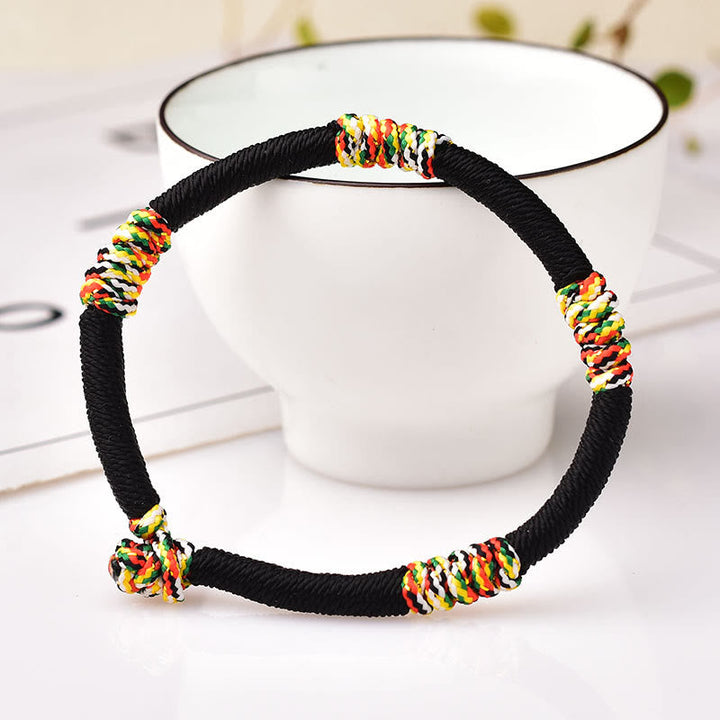 BWOOOH Tibetan Handmade Colorful King Kong Knot Lucky Protection Braid String Bracelet