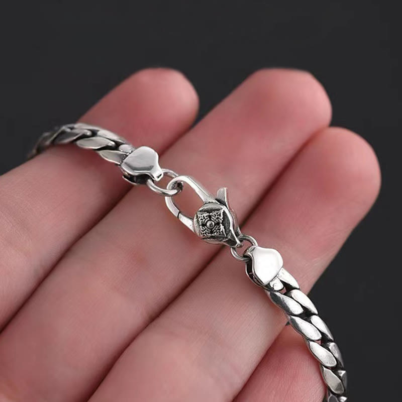 BWOOOH Double Dorje Vajra Strength Punk Copper Chain Bracelet Necklace