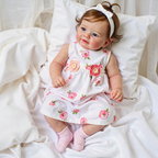 [New] 20" Reborn Toddler Realistic Baby Doll Girl Lakin with Brown Hair Special Gifts For Chirdren