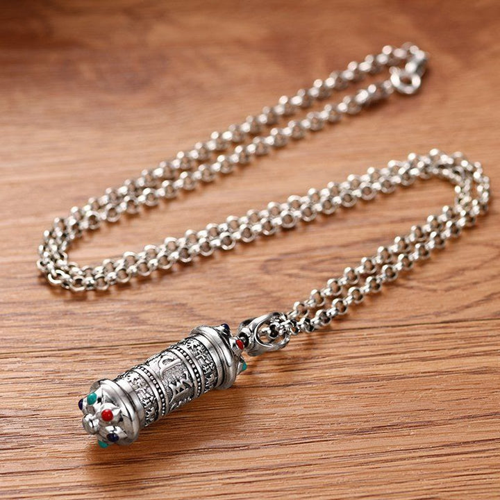 BWOOOH Tibetan Om Mani Padme Hum Focus Necklace Pendant