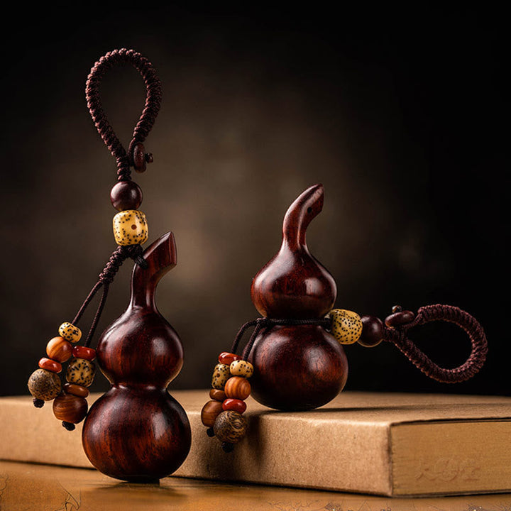 BWOOOH Tibetan Ebony Small Leaf Red Sandalwood Gourd Luck