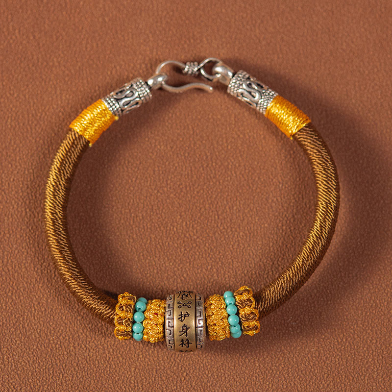 BWOOOH Handmade Tibetan Amulet King Kong Knot Luck Protection Braided Bracelet