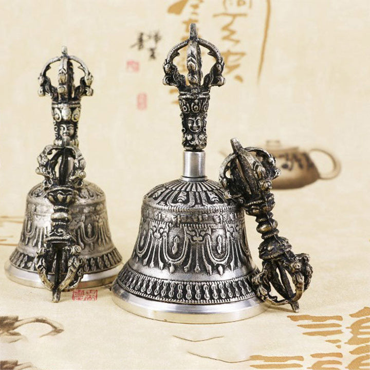BWOOOH Tibetan Meditation Bell and Vajra Dorje Copper Decoration Set | spiritual healing bracelet