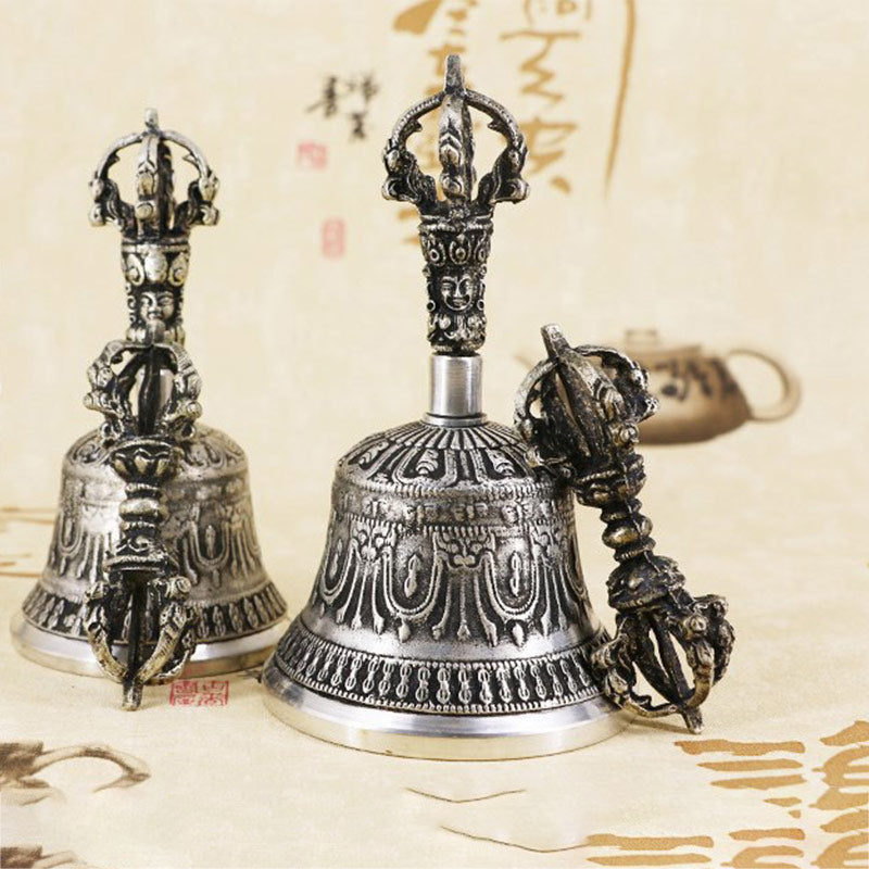 BWOOOH Tibetan Meditation Bell and Vajra Dorje Copper Decoration Set | spiritual healing bracelet