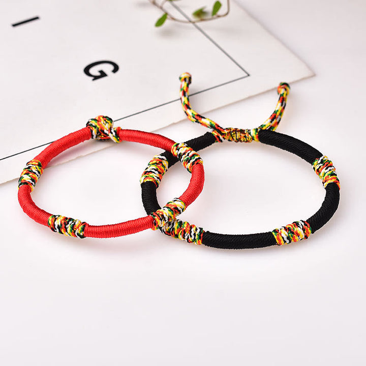 BWOOOH Tibetan Handmade Colorful King Kong Knot Lucky Protection Braid String Bracelet
