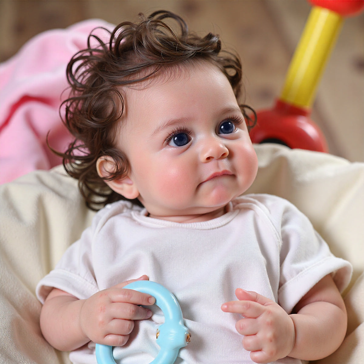 12 & 16 Inches Reborn Full Silicone Body Realistic Baby Doll , Toddler Flexible Baby Doll Boy or Girl Nancy with Clear Blue Eyes
