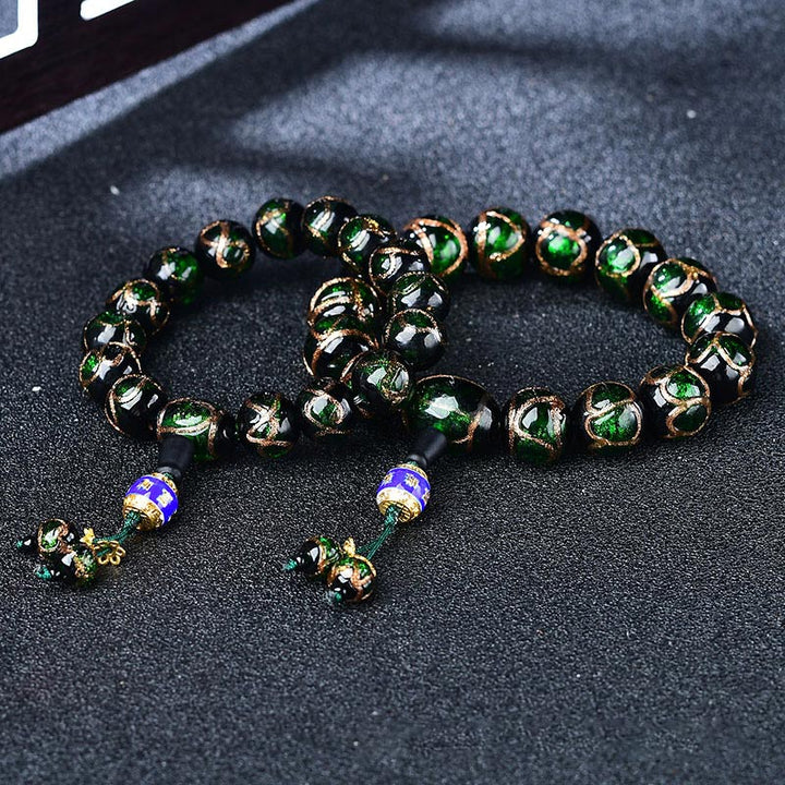 BWOOOH Tibetan Dragon Vein Agate Healing Bracelet  -  Dragon Tibetan bracelet for spiritual healing and mindful living