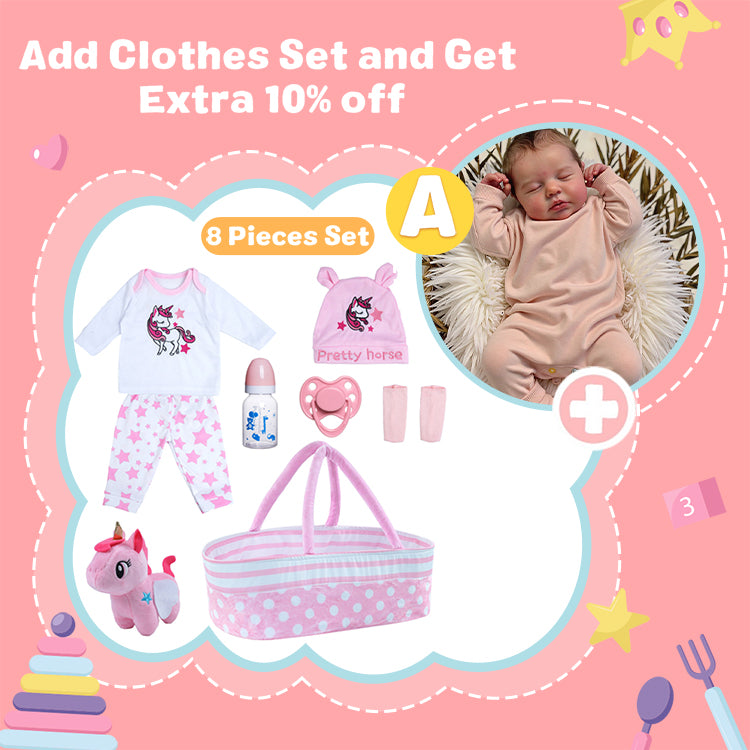 [Free customized birth certificate] 20" Real Lifelike Realistic Soft Silicone Vinyl Newborn Baby Girl Doll Clinaira[Purchase and get permanent VIP service!]