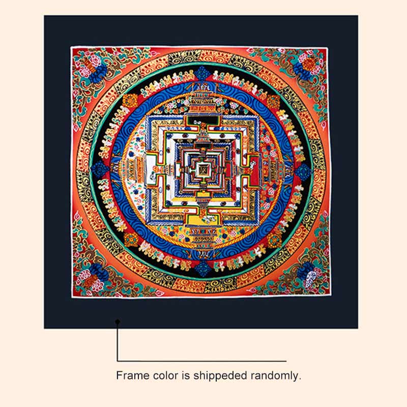 BWOOOH Tibetan thangka Buddhist painting - Tibetan Handmade Thangka Mandala Pa
