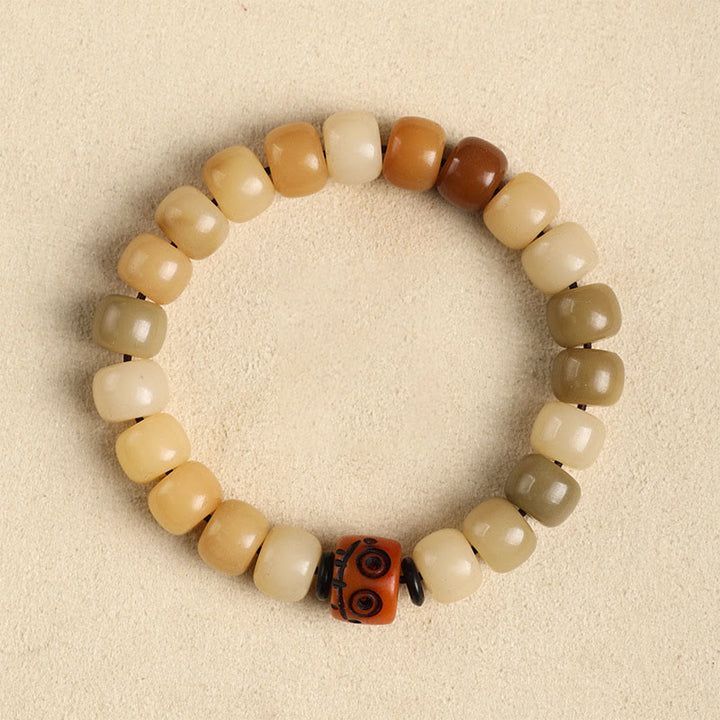 BWOOOH Natural Bodhi Seed The Lord of the Corpse Forest Om Mani Padme Hum Wisdom Bracelet