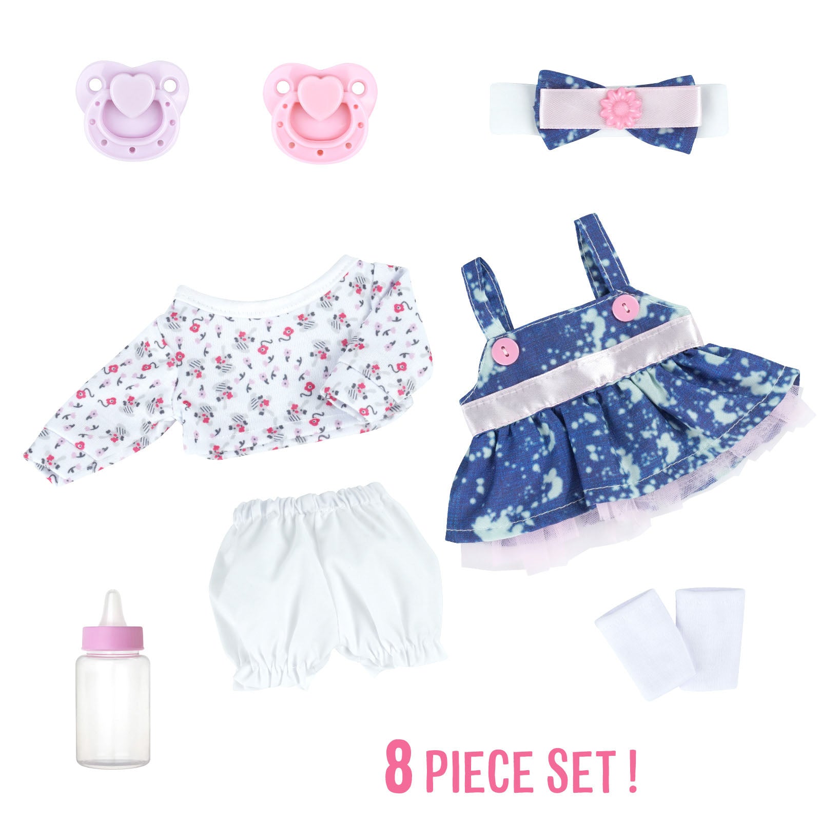 [Suitable for 12'' Girl] Time-Limited Offer!  Adoption Reborn Baby Essentials-8pcs Gift Set B