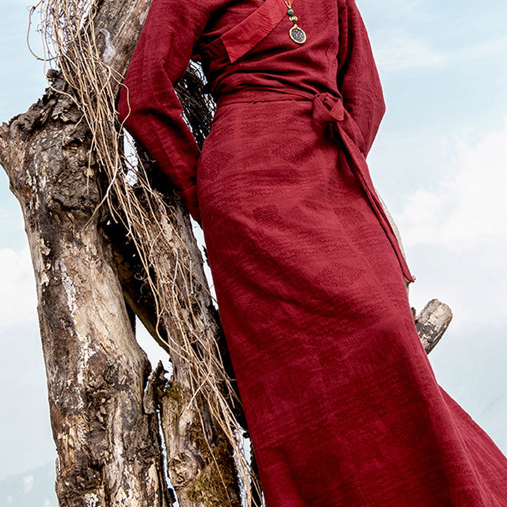 BWOOOH Tibetan Dress Clothing Lhasa Long Wrap Dress Maxi 