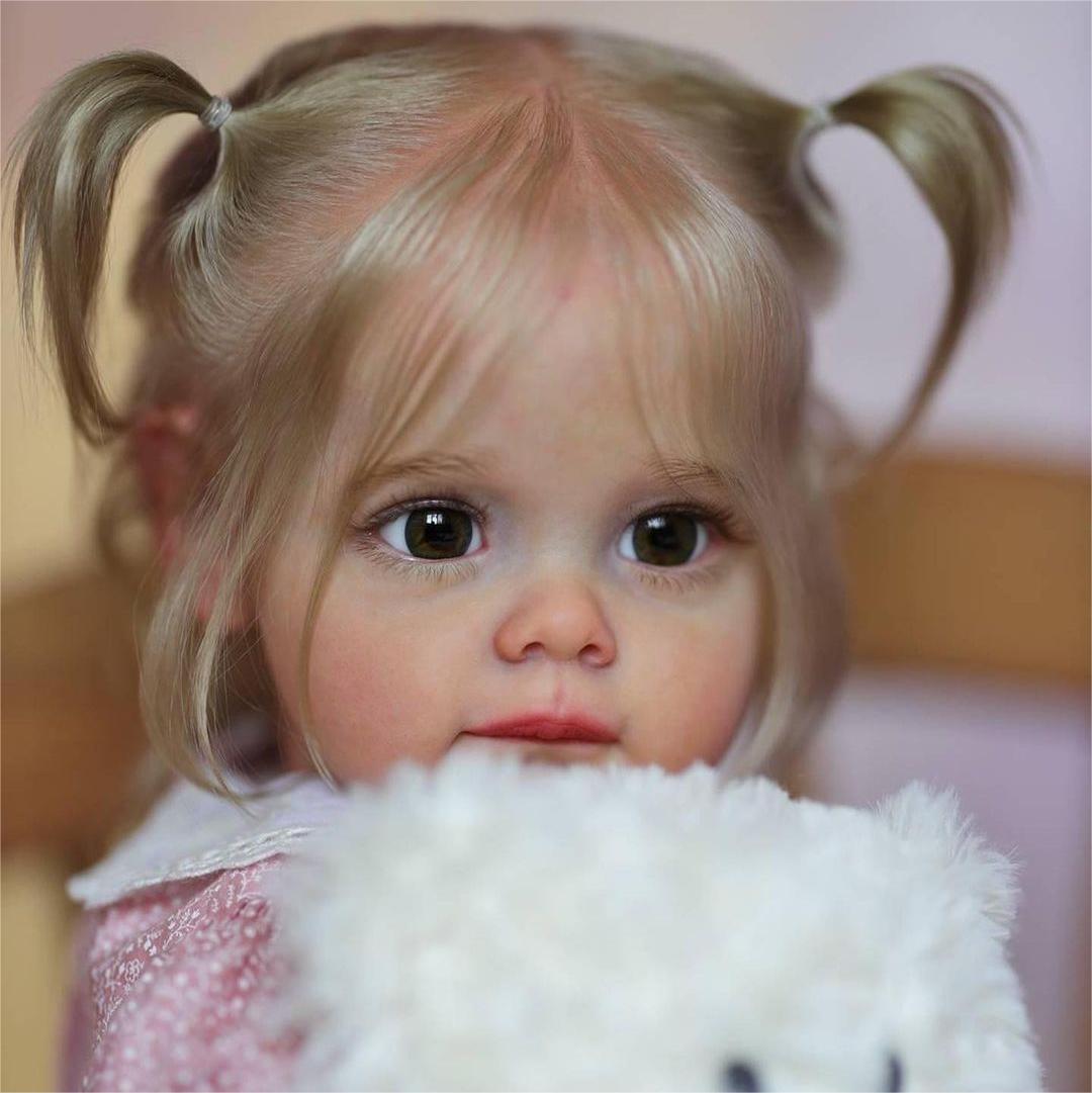 [Dolls with "Heartbeat" and Sound] 12'' & 15'' Awake Maggi Aislinn Realistic Full Body Silicone Reborn Baby Girl With Granny Grey Hair