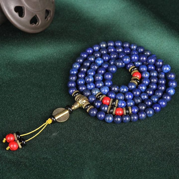 BWOOOH Tibetan Mala Lapis Lazuli Lazurite Positive Bracelet
