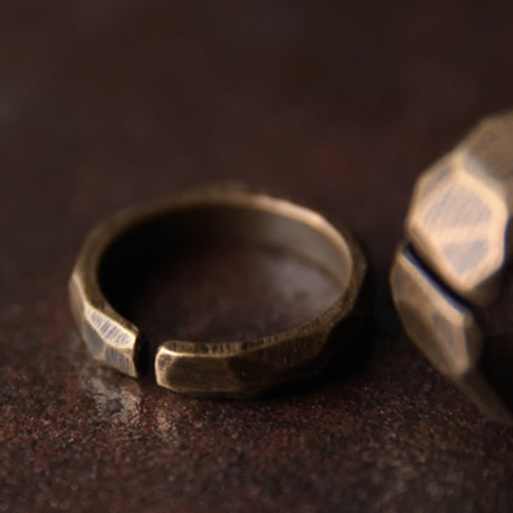 BWOOOH Tibetan Simple Design Copper Wealth Ring