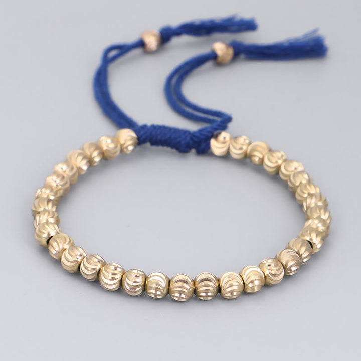 BWOOOH Tibetan Handmade Copper Bead Luck String Bracelet | natural stone spiritual bracelet for healing and mindful living