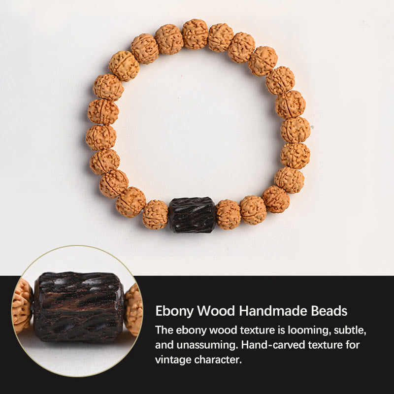 BWOOOH Tibet Rudraksha Bodhi Seed Wealth Auspiciousness Bracelet | spiritual healing bracelet