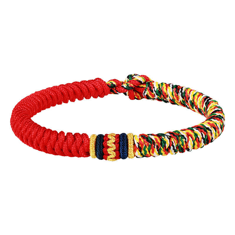 BWOOOH Tibetan Handmade Multicolored Thread King Kong Knot Strength Braid String Bracelet
