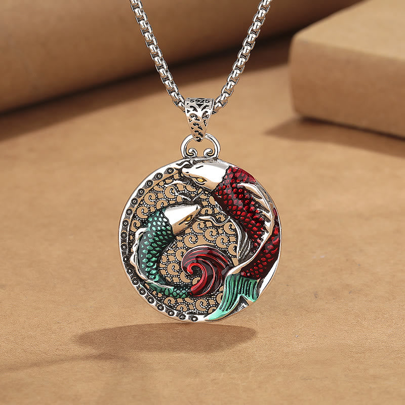 BWOOOH Tibetan Copper Koi Fish Healing Necklace spiritual jewelry