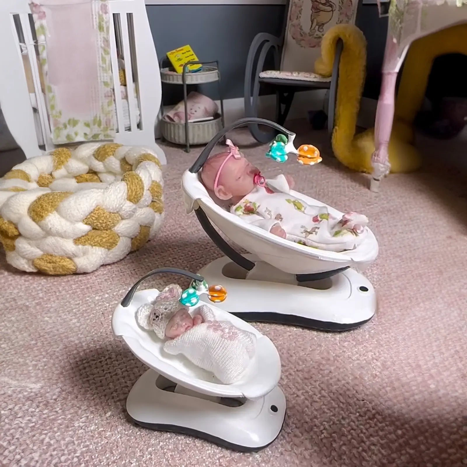 3 Inches Mini Fully Squishy Baby Girl ,Lifelike & Realistic Handmade Soft Silicone Baby Doll