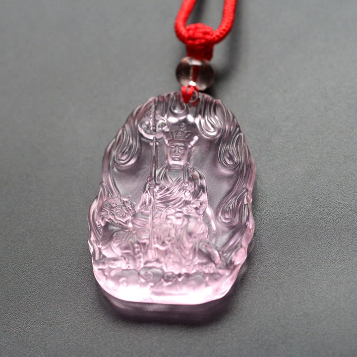 BWOOOH Ksitigarbha Buddha Liuli Crystal Serenity Amulet Necklace Pendant