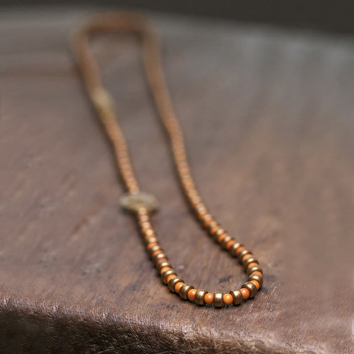 BWOOOH Retro Olive Pit Copper Wealth Bracelet