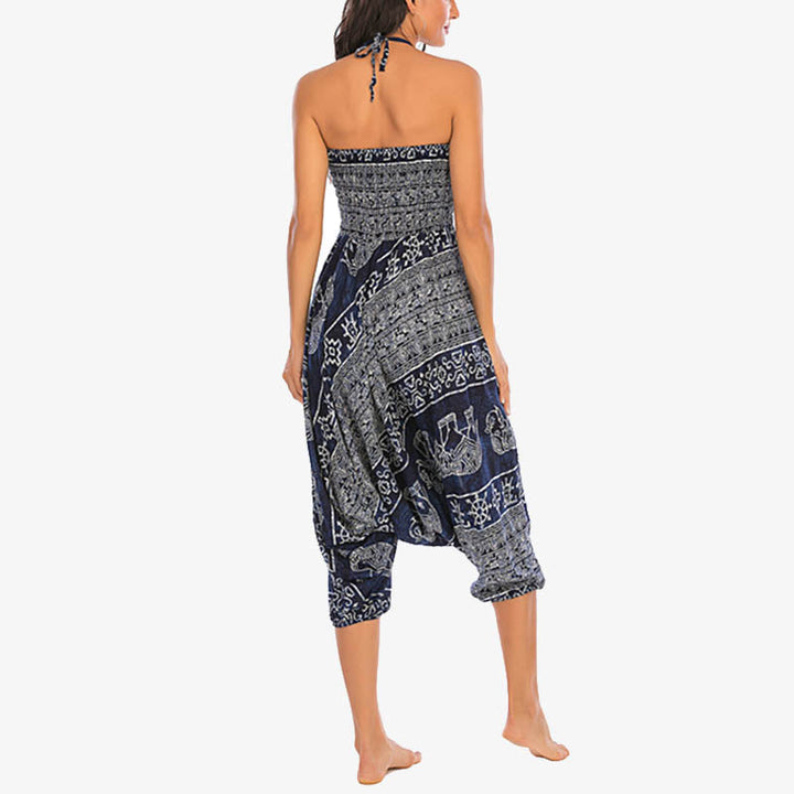 BWOOOH printed harem pants - Two Style Wear Elephant Pattern Loose Sm