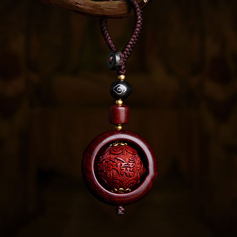 BWOOOH Tibetan Small Leaf Red Sandalwood Ebony Luck Prote