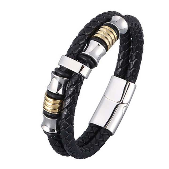 BWOOOH Layered Leather Weave Fortune Bracelet
