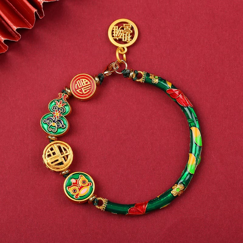 BWOOOH Tibetan Gourd Fortune Happiness Lion Wealth Luck Bracelet